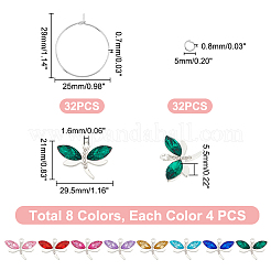 Набор для самостоятельного изготовления подвесок для бокалов в виде стрекозы DIY-UN0004-68