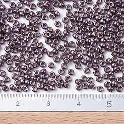 MIYUKIラウンドロカイユビーズ  日本製シードビーズ  （rr1088)亜鉛メッキスモーキーモーブ  11/0  2x1.3mm  穴：0.8mm  約1100PCS /ボトル  10 G /ボトル&nbsp;SEED-JP0008-RR1088