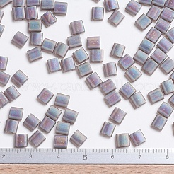 MIYUKIティラビーズ  日本製シードビーズ  2穴  （tl135fr）マット透明ルートビールab  5x5x1.9mm  穴：0.8mm  約590個/50g&nbsp;SEED-X0054-TL135FR