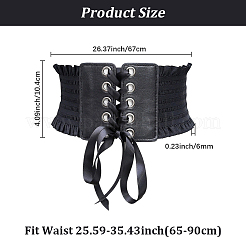 1 Stück Stretchgürtel aus Kunstleder für Damen&nbsp;AJEW-CL0002-93B