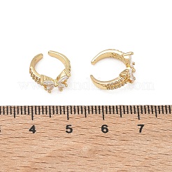 Pendientes de aro con forma de C y mariposa&nbsp;EJEW-L316-01G-10
