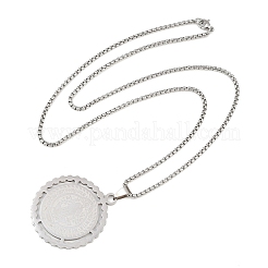 Religione 201 ciondolo medaglia di San Benedetto in acciaio inossidabile collane a catena a maglie in acciaio inossidabile 304&nbsp;SA-H003-04P