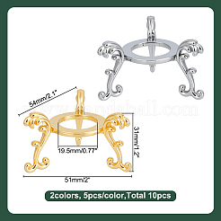 10 шт. 2-цветный держатель для минерального сплава ODIS-AR0001-06