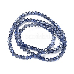 Прозрачные стеклянные бусины гальваническим пряди&nbsp;LS-EGLA-A039-T3mm-UA10