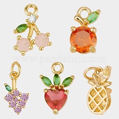 10шт 5 стиля латунные подвески&nbsp;ZIRC-BBC0003-39