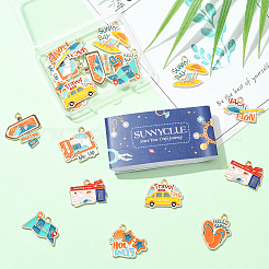 18 шт. 9 стиля подвески из сплава и эмали на туристическую тематику&nbsp;FIND-SC0019-21