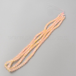 Bagliore luminoso nelle perle di vetro trasparente satinato scuro&nbsp;GLAA-WH0036-25D