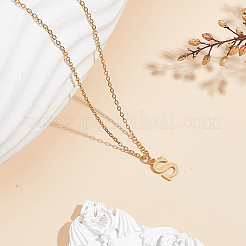 Ожерелья с подвесками в виде букв из нержавеющей стали 304&nbsp;NJEW-LP0001-53S-G