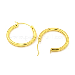 304ステンレススチールイヤリング  半円  18KGP本金メッキ  30x3mm&nbsp;EJEW-R161-01B-G