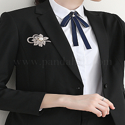 1 шт. броши из цинкового сплава с цветком и стразами&nbsp;JEWB-LP0004-13