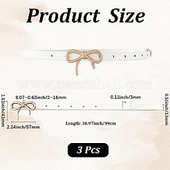 Cinturones de cadena de cuero sintético con lazo de aleación para mujer&nbsp;AJEW-CL0003-62A