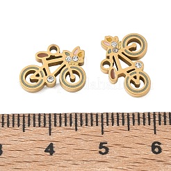 Acero inoxidable 304 esmaltado con colgantes de rhinestone.&nbsp;SA-CBA49D2-02G