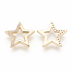 Латунные микропаве прозрачные подвески с фианитом KK-I671-15G