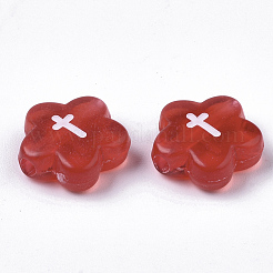 Spruzzo verniciato perline acriliche trasparenti&nbsp;X-TACR-N009-23