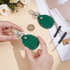 2 Set Schlüsselanhänger mit Anhänger aus Rindsleder&nbsp;KEYC-CL0001-48