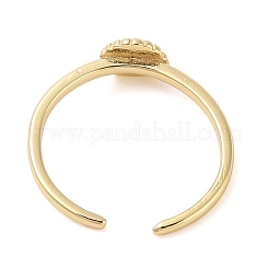 Offene Manschettenringe aus Messing in Muschelform&nbsp;LS-KK-K384-04G