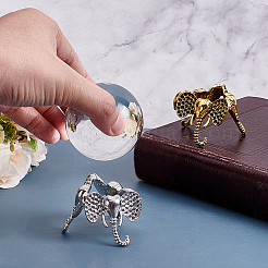 2 шт. двухцветный держатель для хрустального шара из сплава&nbsp;AJEW-GA0009-66