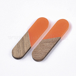 Прозрачные кабошоны из смолы и ореха&nbsp;LS-RESI-Q210-014A-B03