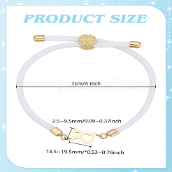 1 bracelet coulissant réglable en nylon pour femme&nbsp;BJEW-LP0001-33R-G