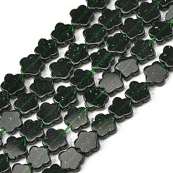 Synthetik grün goldstone Perlen Stränge&nbsp;G-B138-C25-01