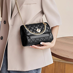 2 шт. двухслойные ручки для сумок из искусственной кожи 2 цветов и искусственного жемчуга с круглыми бусинами&nbsp;FIND-CL0001-18