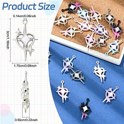 7 шт. подвески из сплава 7 цветов с кубическим цирконием&nbsp;FIND-YW0011-01