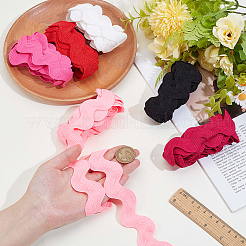 12 ярд 6 цвета ленты из полиэстера с волнистой бахромой&nbsp;OCOR-GF0005-57