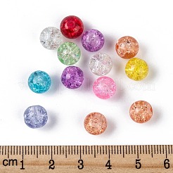 Transparente Crackle Glasperlen&nbsp;CCG-R001-10mm-M