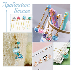 56 шт. 14-х цветные стеклянные круглые подвески&nbsp;GLAA-UN0001-17