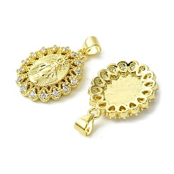 Pendentifs avec zircon cubiques à micro-pavés en laiton&nbsp;KK-H472-53G-G