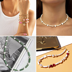 160шт 8 стиля натуральные пресноводные бусины из ракушек SHEL-TA0001-08