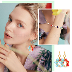 24 стиль стеклянные бусины нити EGLA-PH0001-23