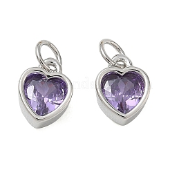 Charms in ottone zirconi a pavé di ottone&nbsp;CU-CBABEB3-02P