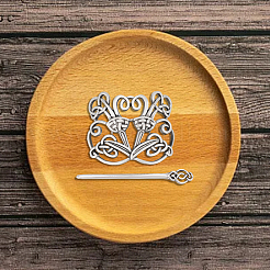 Заколка для волос Viking с палочками для волос OHAR-WH0001-04C