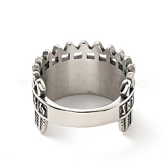 Кольцо в форме стрелы из нержавеющей стали 316 RJEW-C030-03B-AS