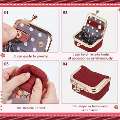 Портативный мини-органайзер для хранения ювелирных изделий из искусственной кожи DIY-WH0589-94KCG-01