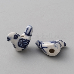Perles en porcelaine manuelles&nbsp;PORC-WH0016-14G