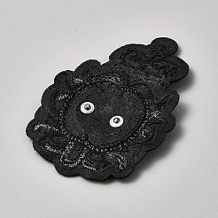 機械刺繍布地手縫いワッペン  マスクと衣装のアクセサリー  クラウンアップリケ  合金の蜂と  銀  83.5x58x3.5mm&nbsp;PATC-WH0006-89C