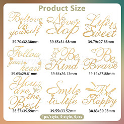 9 autocollant photo en acier au carbone&nbsp;DIY-OC0009-17B