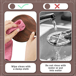 4 tapis de tasse en bois.&nbsp;AJEW-MB0001-18A