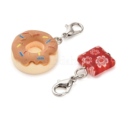 Подвесные украшения из акрила и драгоценных камней HJEW-XCP0001-23