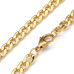 Colliers à maillons cubains en laiton pour hommes&nbsp;NJEW-JN03031-01