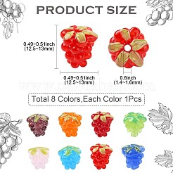 8шт 8 стиля ручной работы бусины лэмпворк&nbsp;LAMP-CJ0002-22