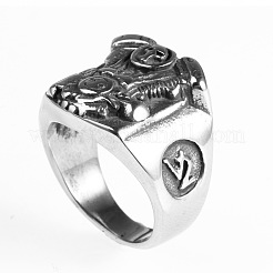 Punk-Stil-Fingerringe aus 316L-Chirurgenstahl für Herren&nbsp;FS-WGA49E5-02