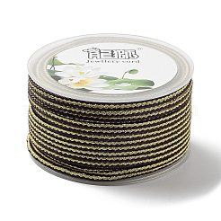 14m ツートンポリエステル編みコード  ラウンド  ココナッツブラウン  2.5mm  約15.31ヤード（14m）/ロール&nbsp;OCOR-G015-02A-31