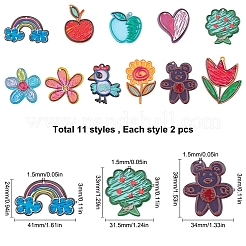 22шт 11 стиля прозрачные акриловые подвески KY-SC0001-49