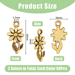 160шт 2 цвета подвеска из сплава&nbsp;TIBEP-DC0001-13