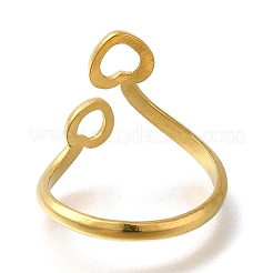 Ионное покрытие (ip) 304 нержавеющая сталь манжеты кольца для женщин RJEW-U017-27G