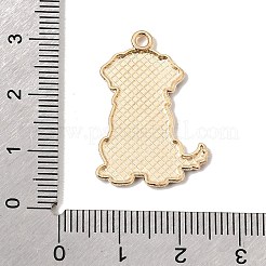 合金エナメルチャーム  犬のチャーム  ライトゴールド  24~28x20~22x1.5mm  穴：1.8mm&nbsp;AL-CBA4C3E-02KCG