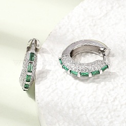 Créoles en laiton avec zircone cubique de micro pave&nbsp;KK-CBA8324-22P-03